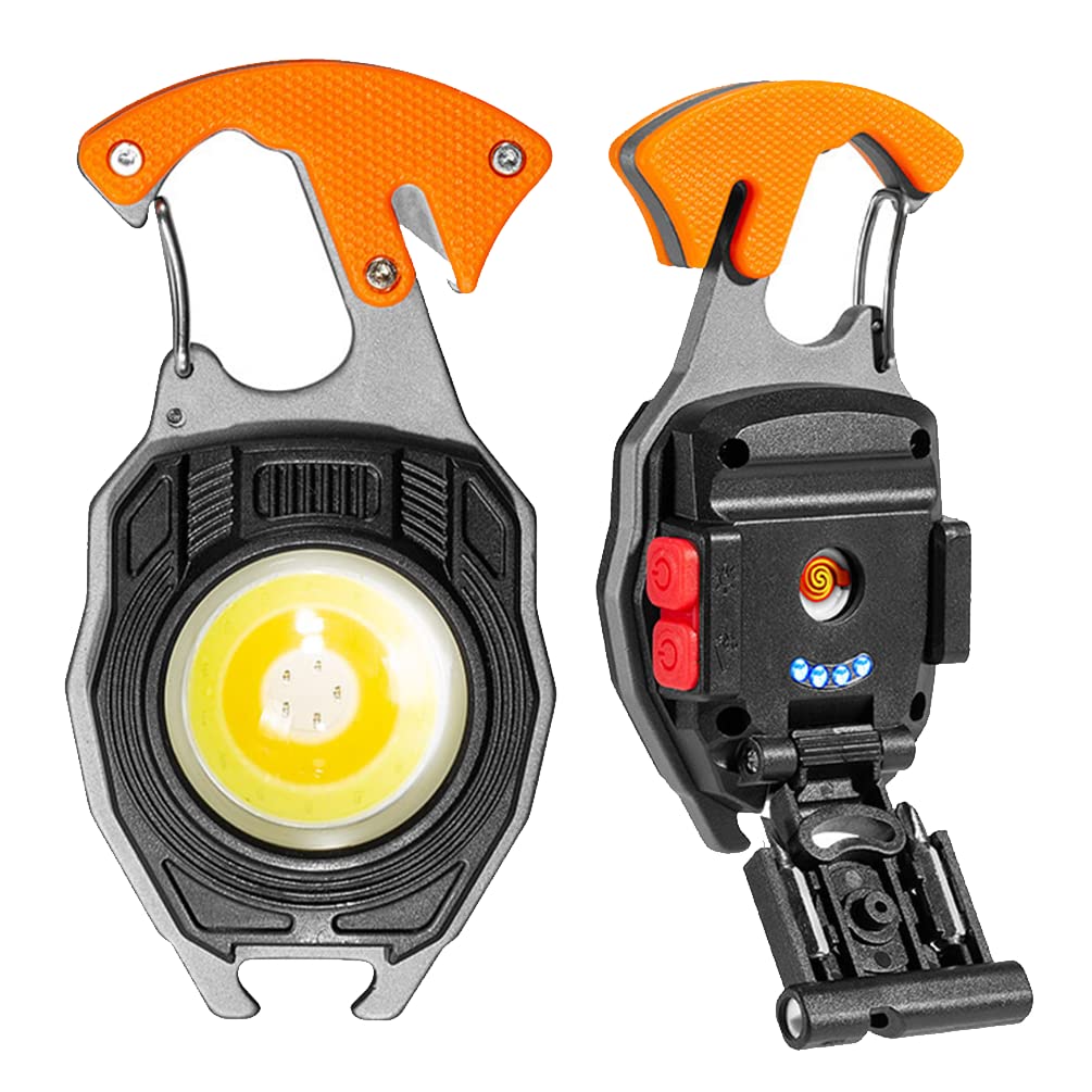 LED Rechargeable Keychain Flashlight – Ultra Bright Mini Torch with COB Light
