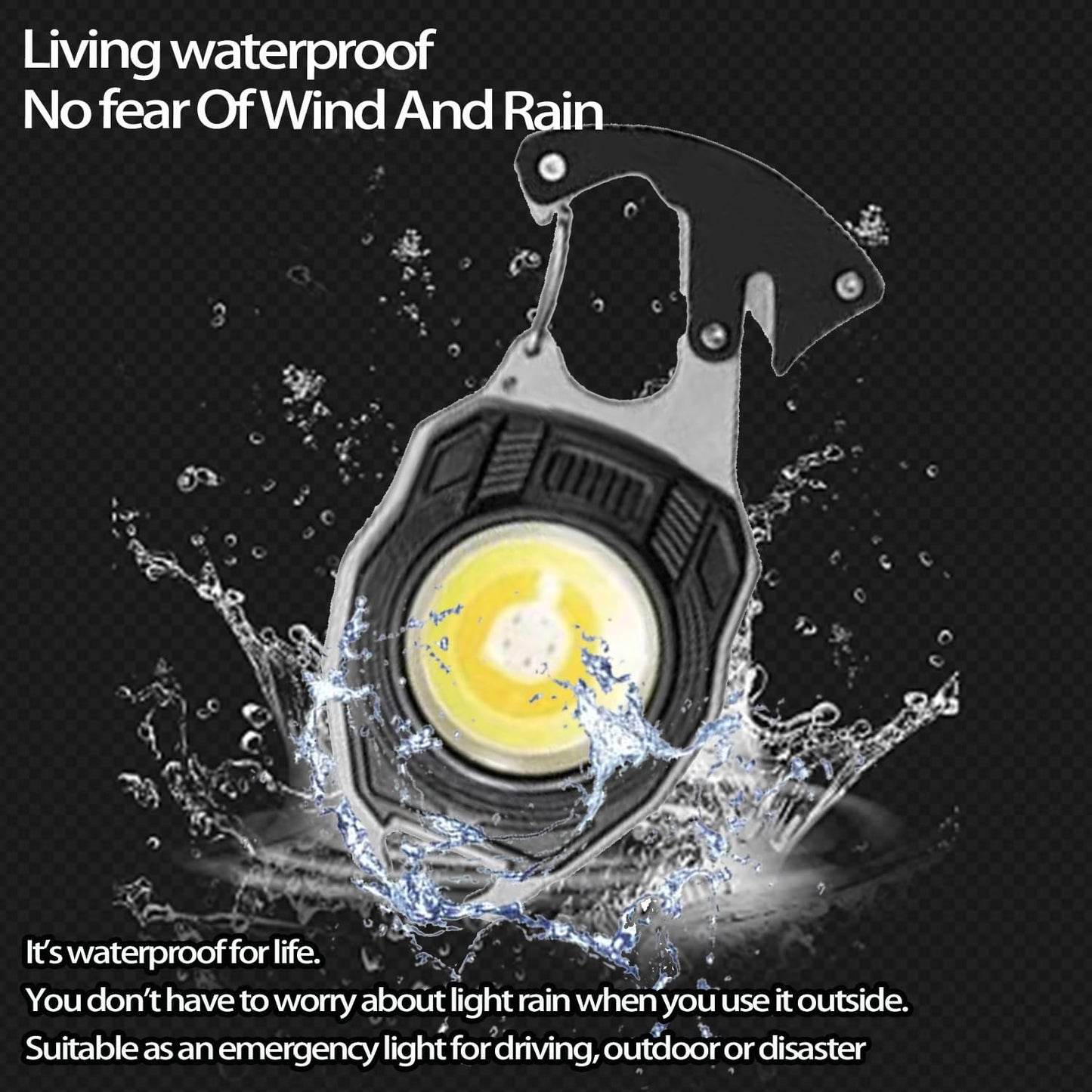 LED Rechargeable Keychain Flashlight – Ultra Bright Mini Torch with COB Light