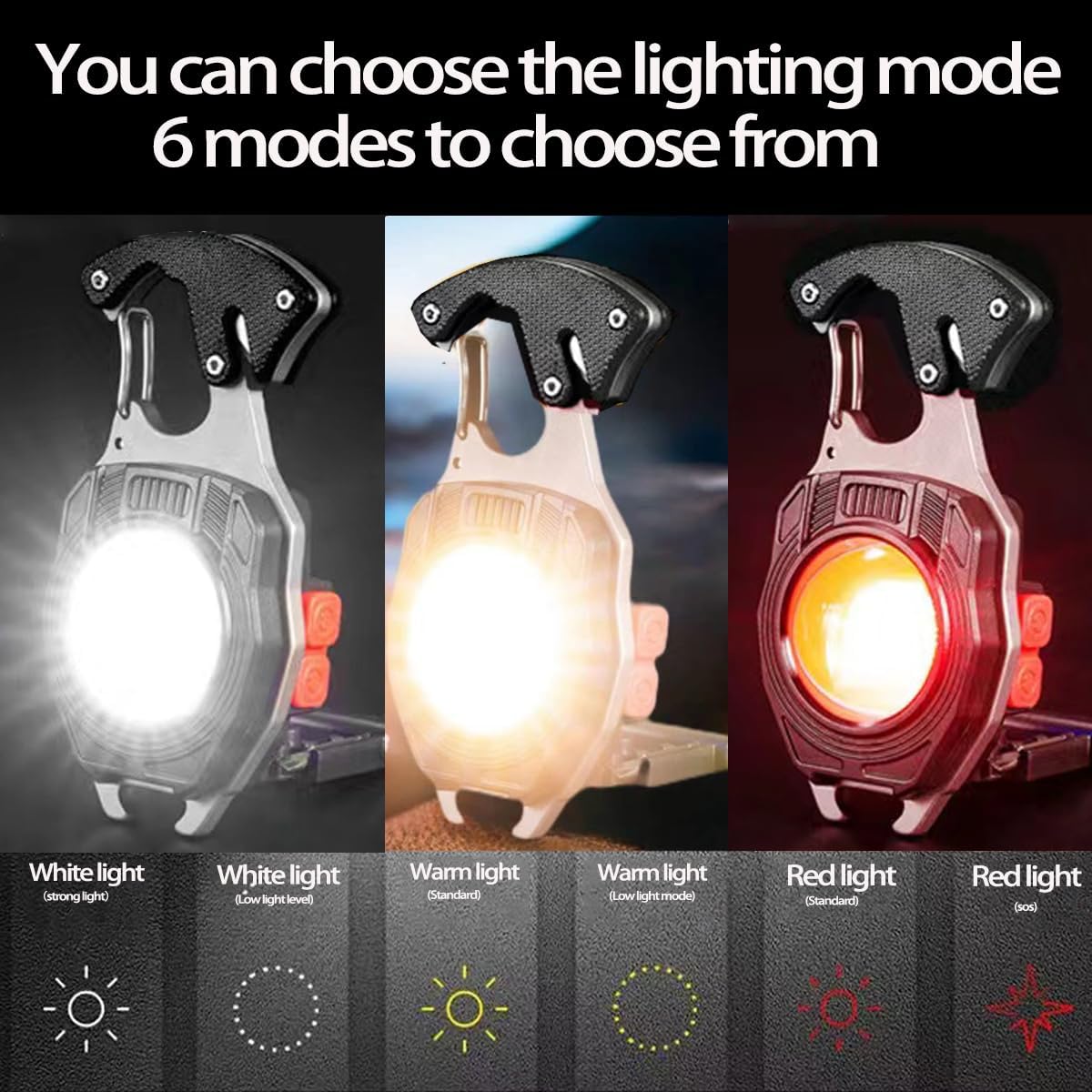 LED Rechargeable Keychain Flashlight – Ultra Bright Mini Torch with COB Light
