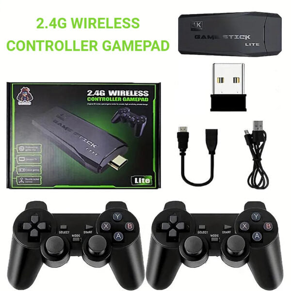 🎮 GameStick LITE 4K – Wireless 2.4G Game Console with Dual Gamepads