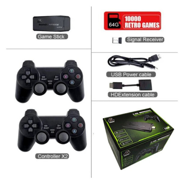 🎮 GameStick LITE 4K – Wireless 2.4G Game Console with Dual Gamepads