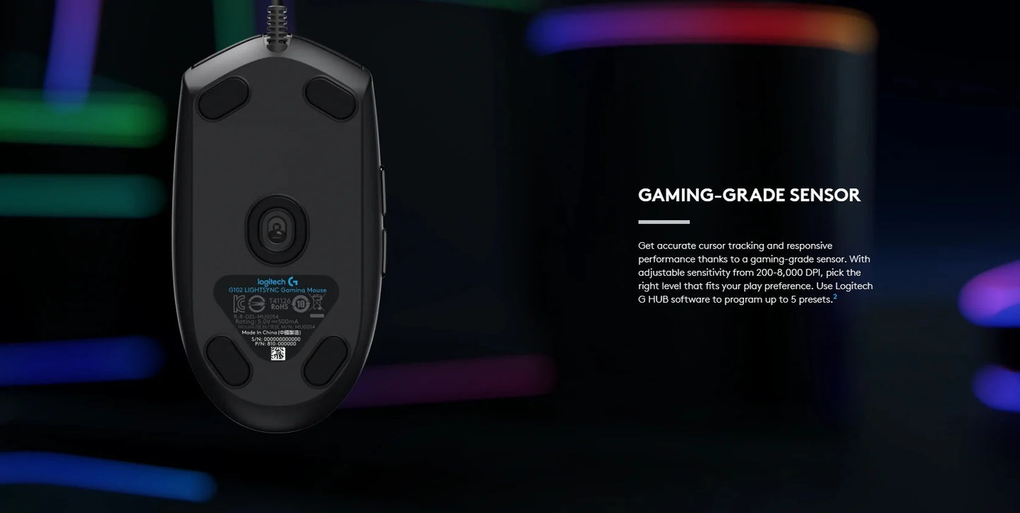 Logitech G102 LightSync RGB Gaming Mouse