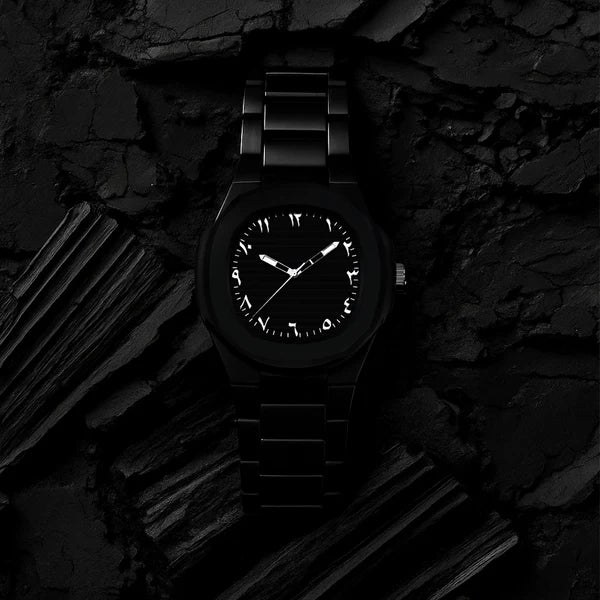 Nuqtah Black Arabic Watch