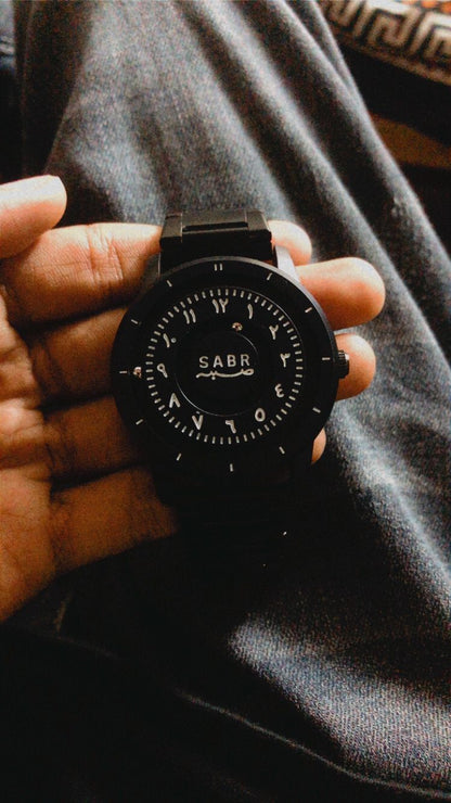 SABR BLACK Arabic Watch - METAL EDITION - The Elegance of Arabic Time