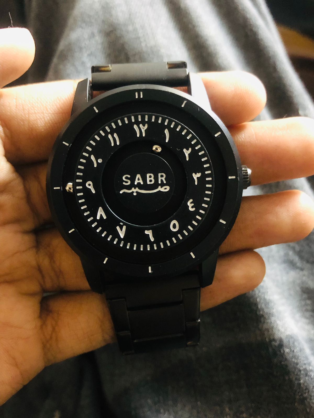 SABR BLACK Arabic Watch - METAL EDITION - The Elegance of Arabic Time