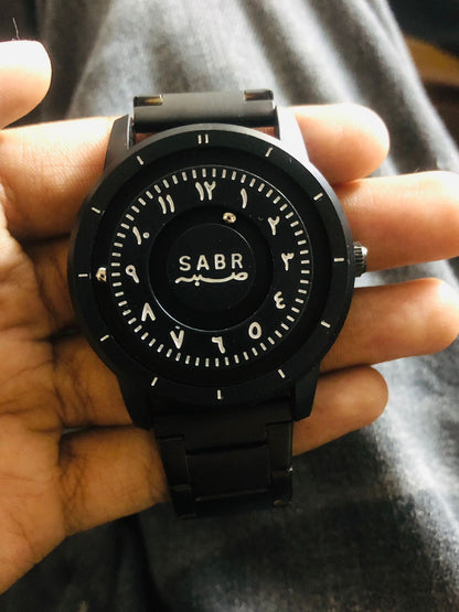 SABR BLACK Arabic Watch - METAL EDITION - The Elegance of Arabic Time