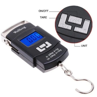 🔋 Portable Electronic Scale – Digital Hanging Luggage & Weight Hook Scale